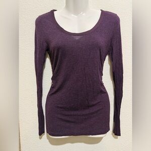 GAP Women's Plum Purple Long Sleeve Tee